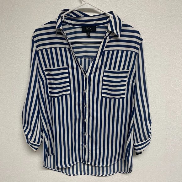 BCX women's striped button down shirt XL - Picture 2 of 4
